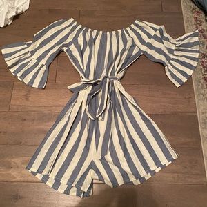 Blue Stripped Romper